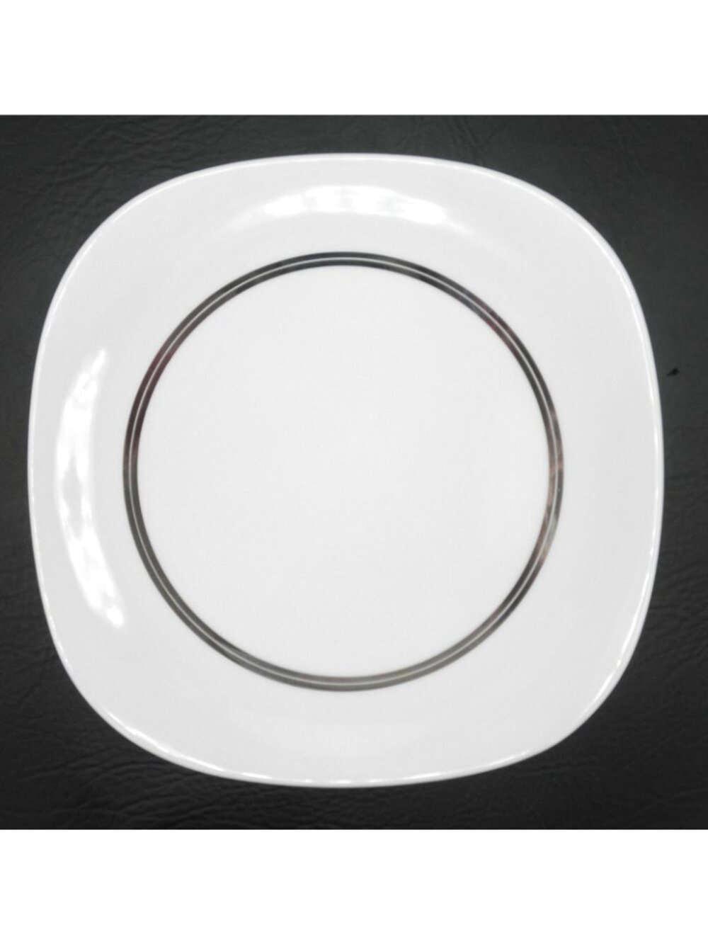 Rings by Block (Transitions) 10 Inch Square Dinner Plate Set of 4 Pattern BLORIN - Picture 3 of 6